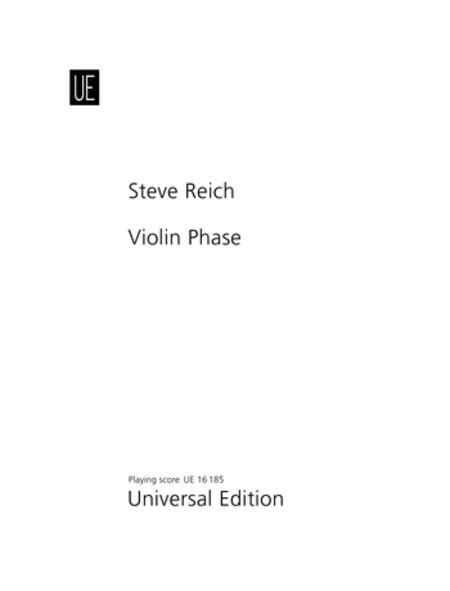 Violin Phase For Violin And Pre-recorded Tape Or 4 Violins Performance Score